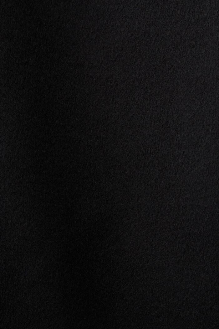 ‌羊毛混紡外套, 黑色, detail image number 5
