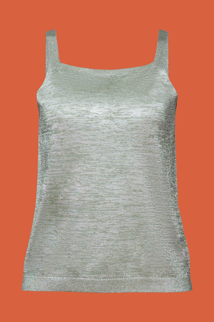 Knitted top with glitter effect