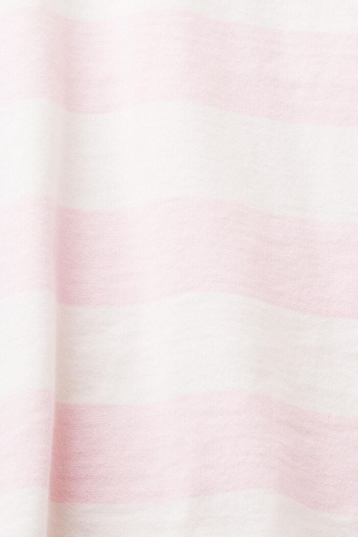 條紋LOGO標誌棉質T恤, 淺粉紅色, detail image number 5