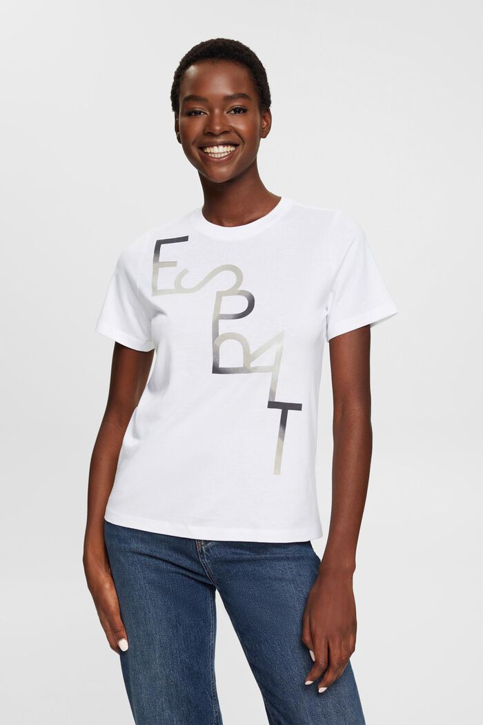 標誌 T 恤，TENCEL™ 混紡, NEW WHITE, detail image number 0