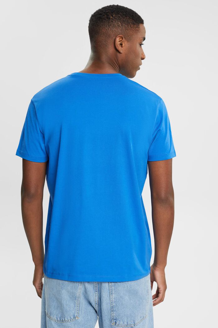 胸前印花 T 恤, 藍色, detail image number 3