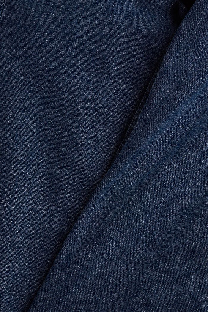 以混紡有機棉製成的彈性牛仔褲, 藍黑色, detail image number 1
