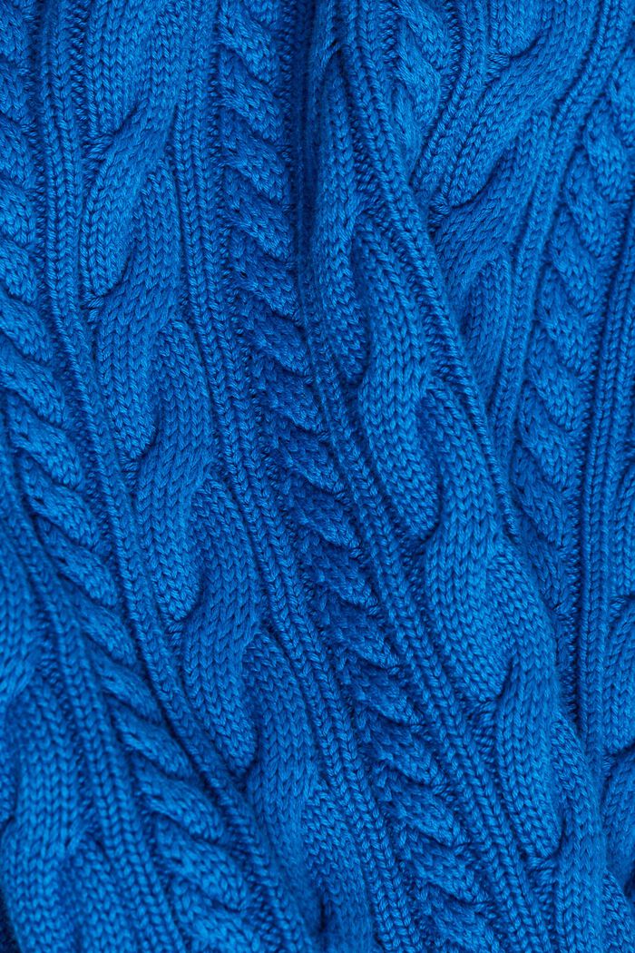 棉質絞花針織套頭毛衣, 深藍色, detail image number 5
