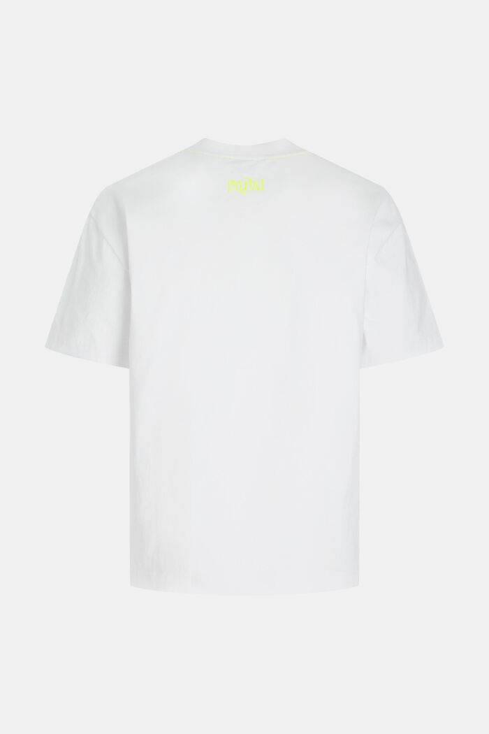 Relaxed Fit Neon Print Tee, WHITE, detail image number 5