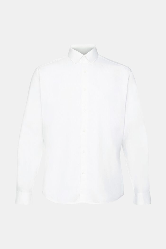 修身鈕扣恤衫, 白色, detail image number 6