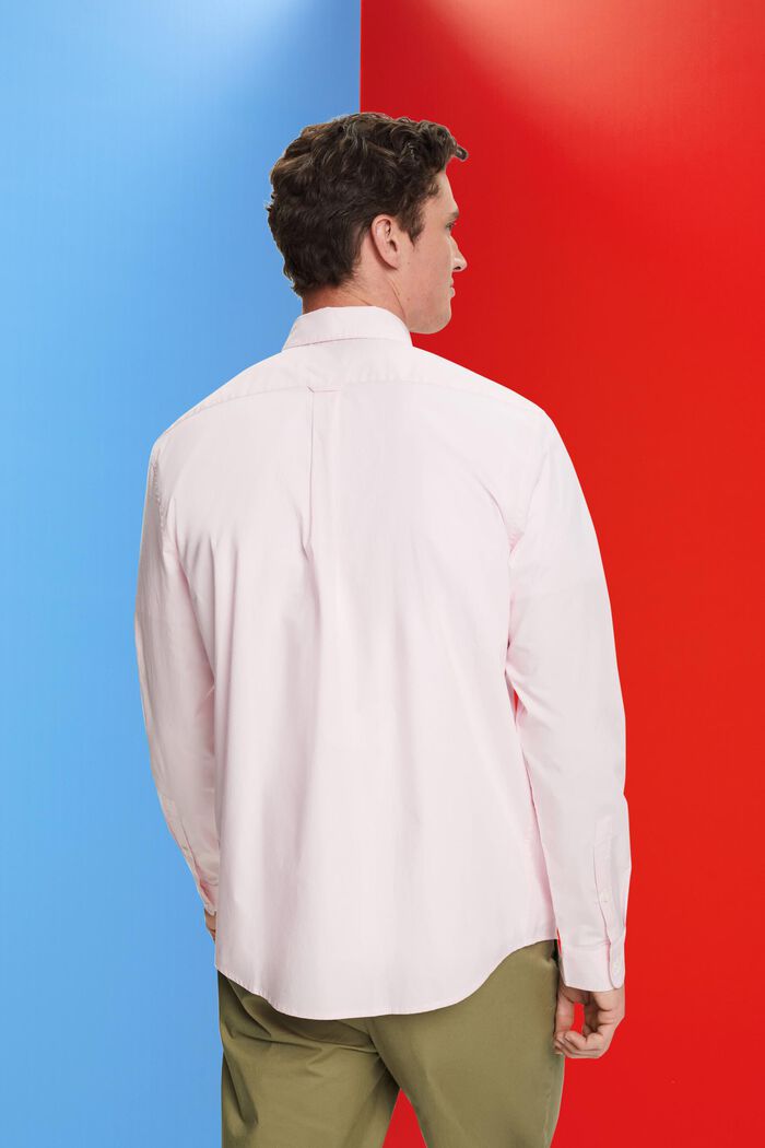 棉質扣角領恤衫, 粉紅色, detail image number 3