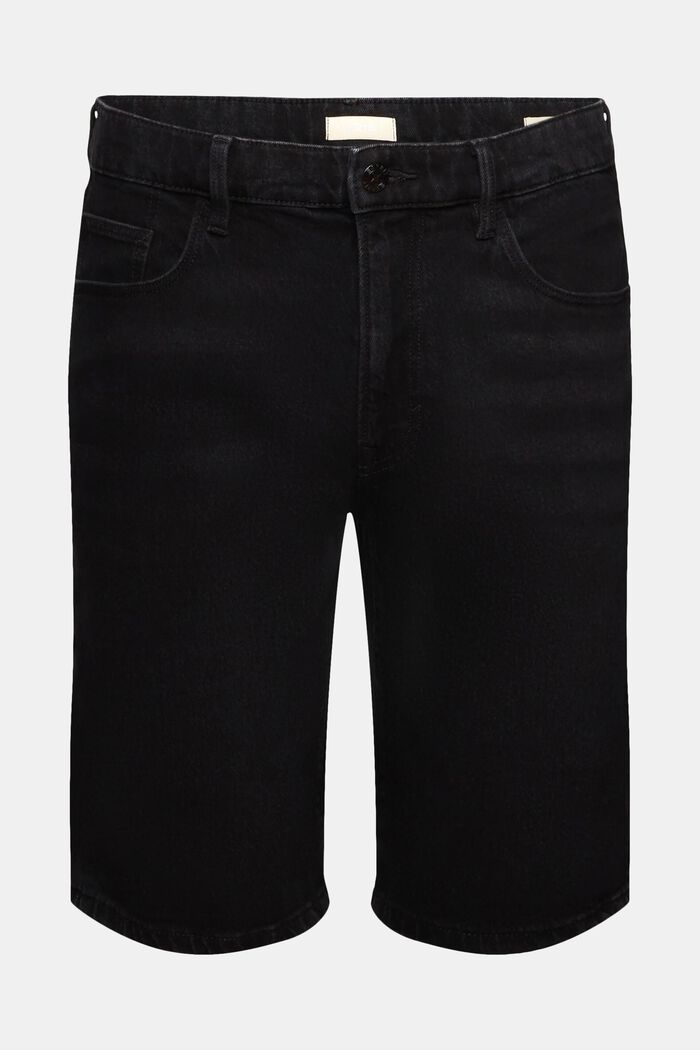 緊身牛仔短褲, BLACK DARK WASHED, detail image number 6