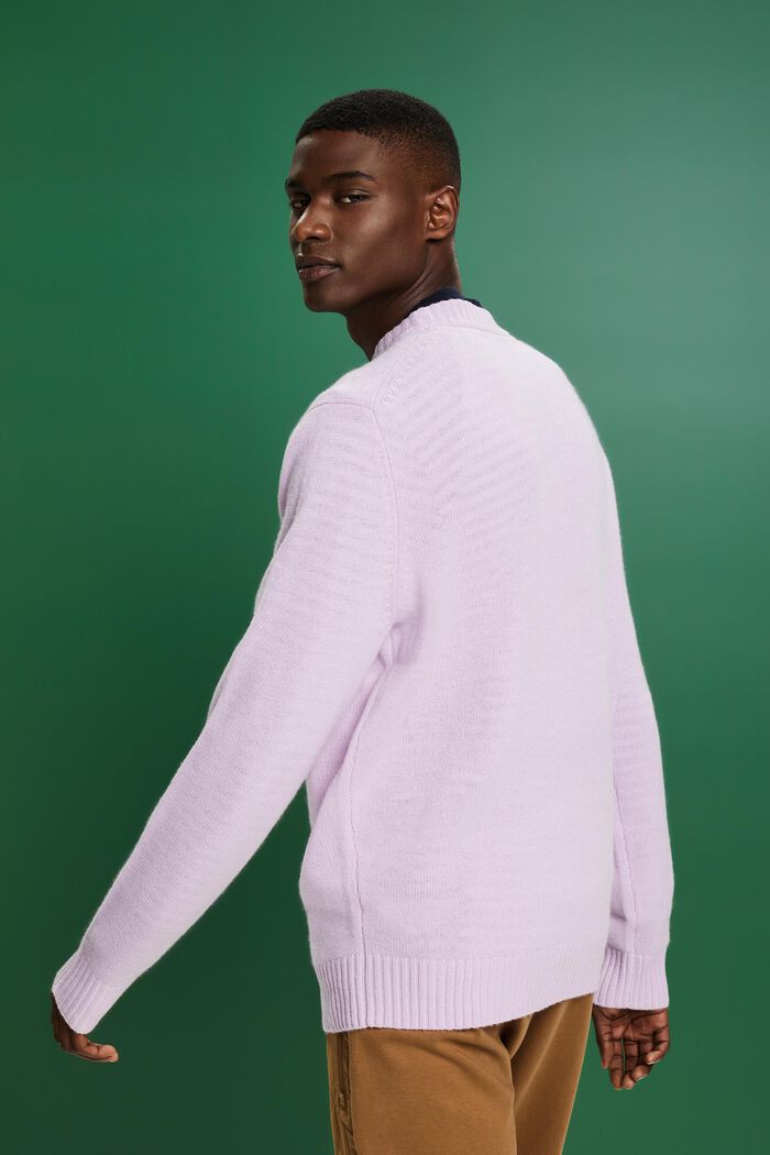 Cashmere sweater, LILAC, detail image number 3