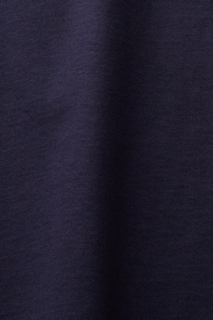 Pima Cotton Crewneck T-Shirt, 海軍藍, detail image number 4