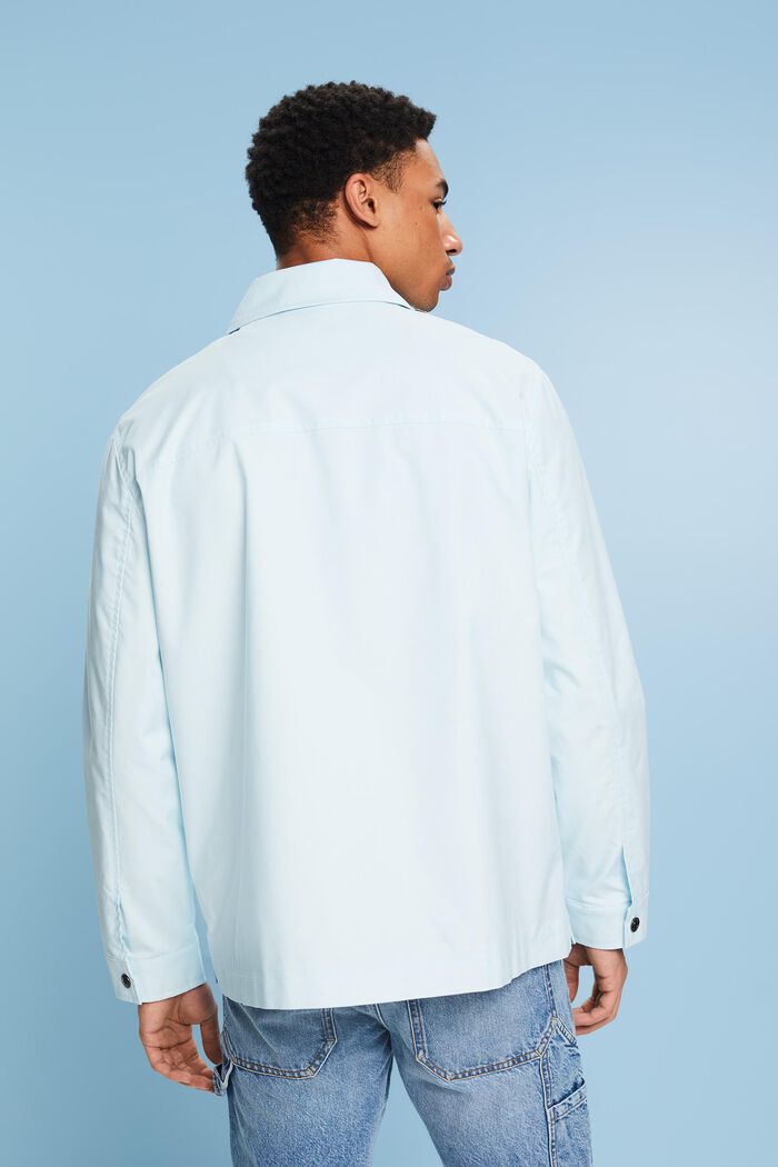 斜紋布恤衫式外套, 淺藍色, detail image number 2