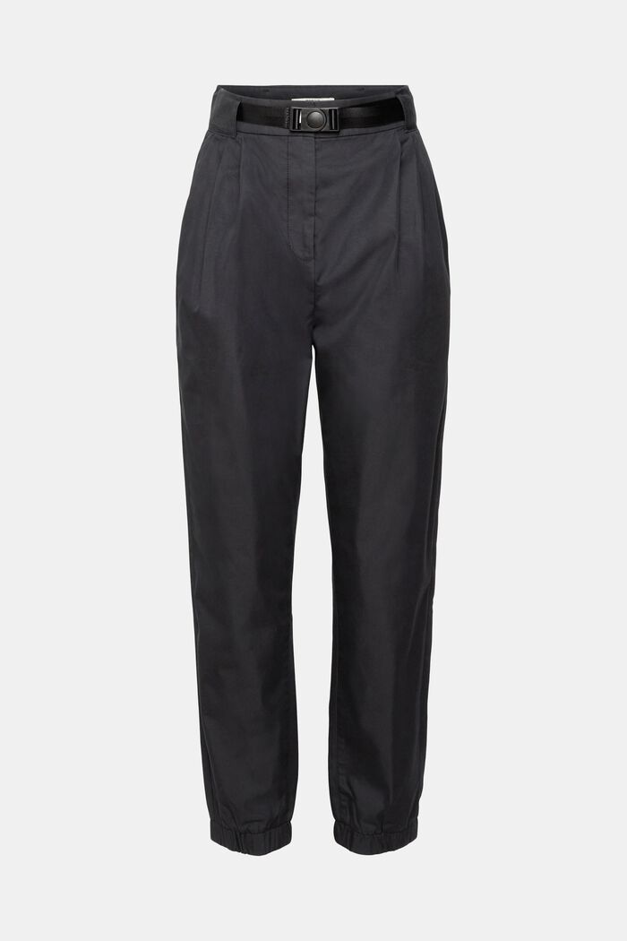 Balloon fit trousers with elasticated hem, BLACK, detail image number 2