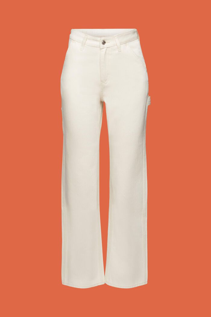 ‌高腰復古經典牛仔褲, 白色, detail image number 6