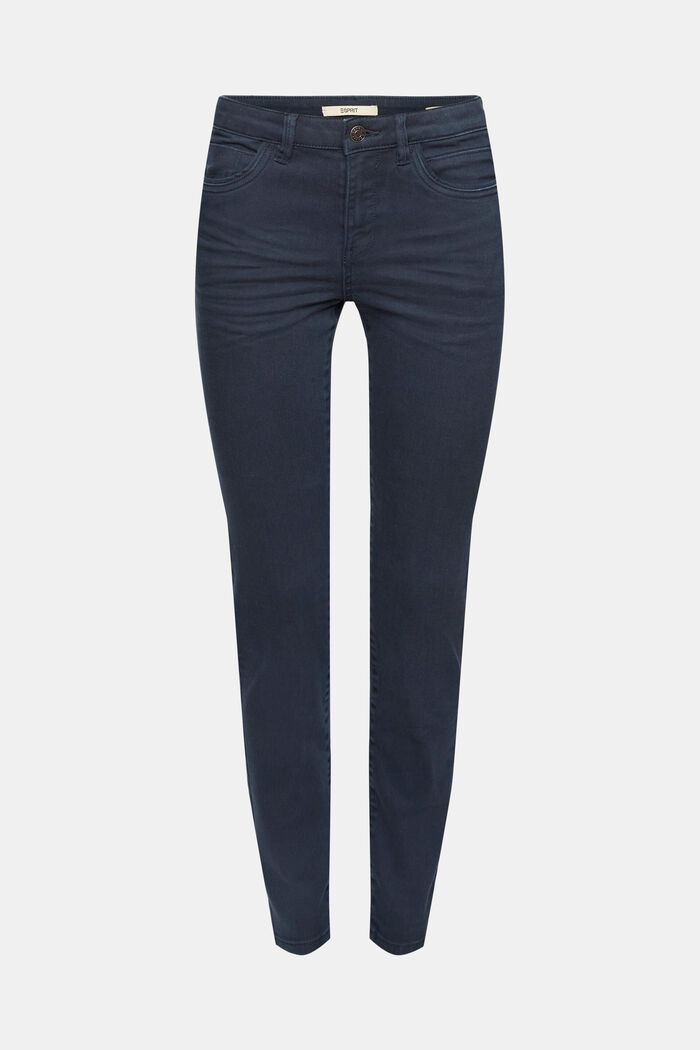 Mid-rise slim fit stretch jeans, PETROL BLUE, detail image number 2