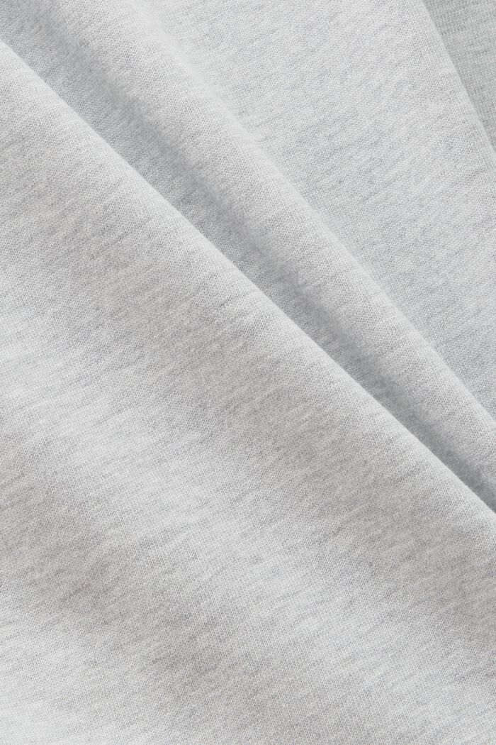 ‌超大廓形棉質平織布LOGO標誌T恤, 淺灰色, detail image number 7