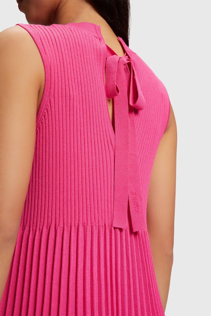 Pleated fit and flare dress, PINK FUCHSIA, detail image number 1