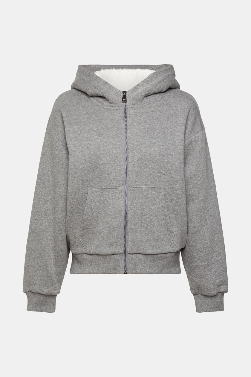 Fleece-lined zip hoody