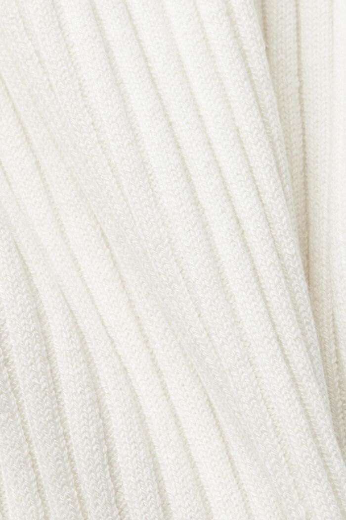 羅紋無袖套頭衫，亞麻混紡面料, 白色, detail image number 5