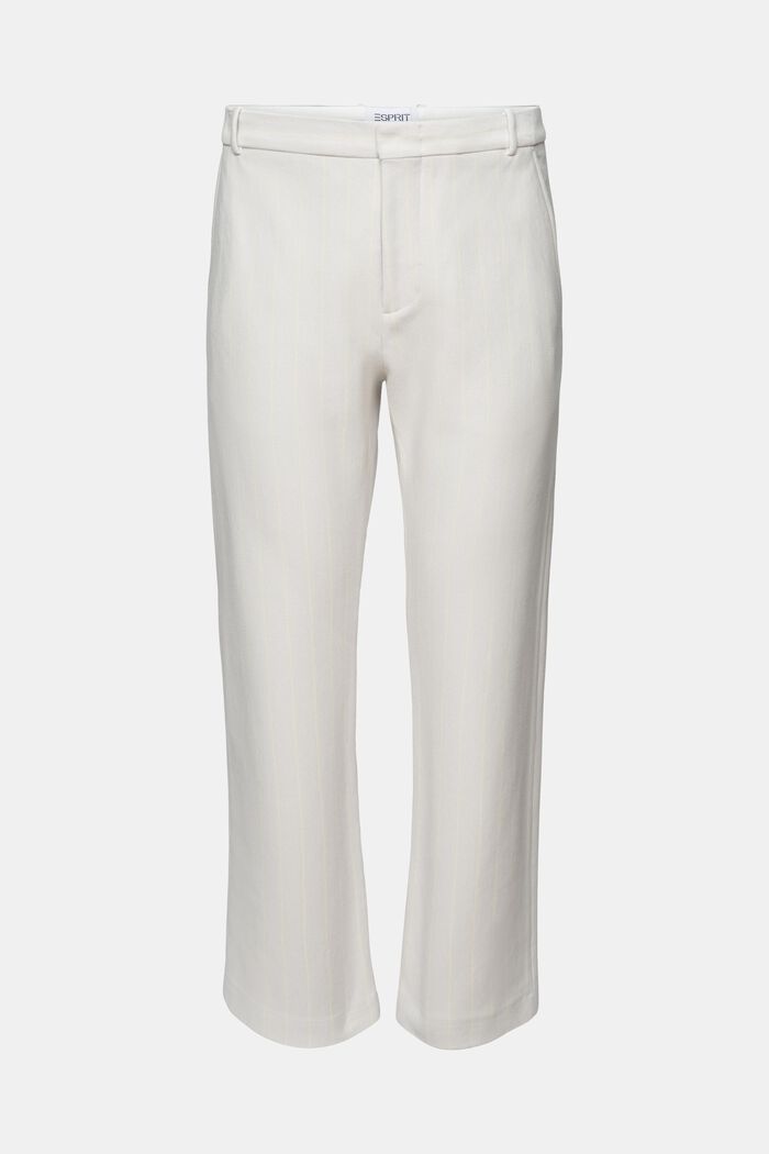 Cotton Pique Pinstripe Suit Pants, LIGHT GREY, detail image number 7