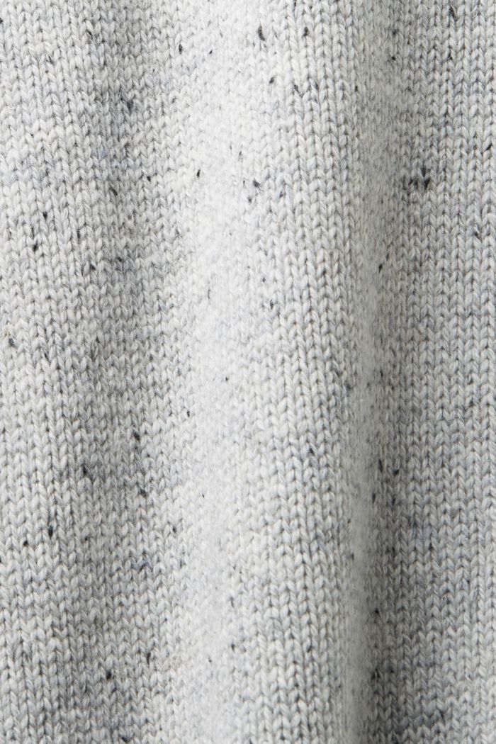 ‌羊毛混紡半高領套頭毛衣, 淺灰色, detail image number 5