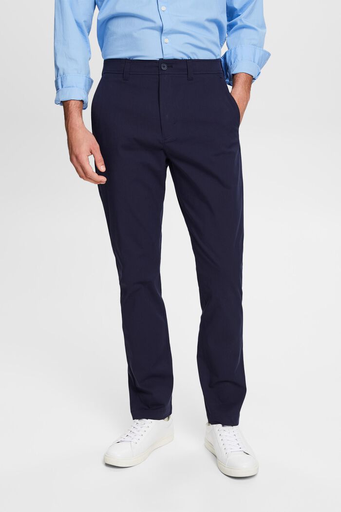 Stretch-Twill Straight Tapered Chino Pants, NAVY, detail image number 0