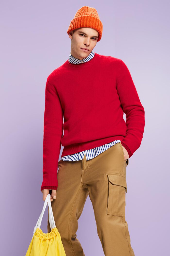 Cashmere Pullover, RED, detail image number 0