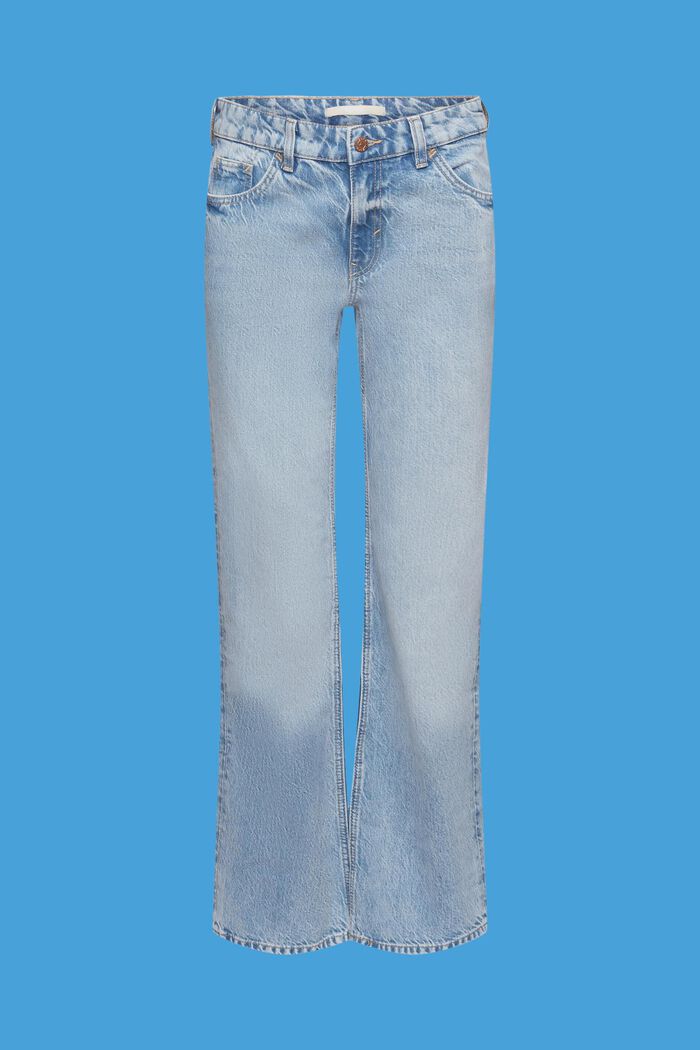 復古風中腰喇叭牛仔褲, BLUE MEDIUM WASHED, detail image number 6