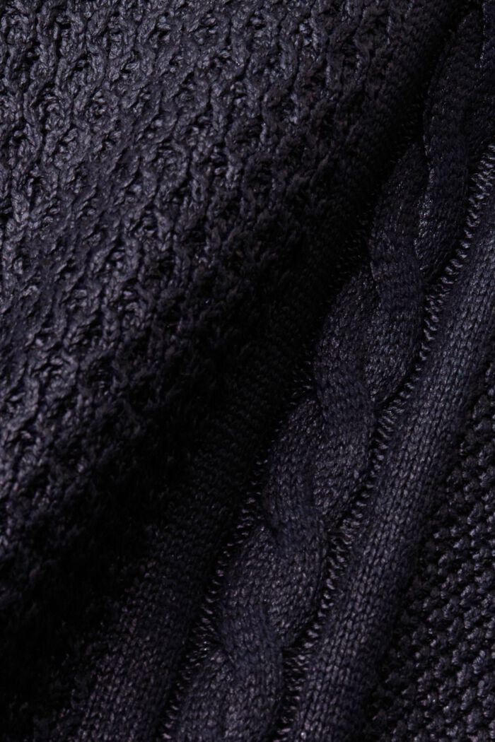 Metallic金屬光感絞花針織毛衣, 海軍藍, detail image number 5