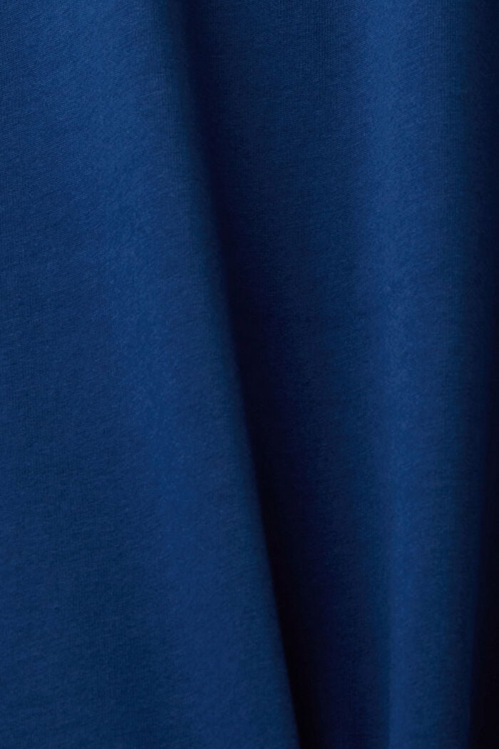 胸前LOGO標誌印花棉質T恤, 深藍色, detail image number 5