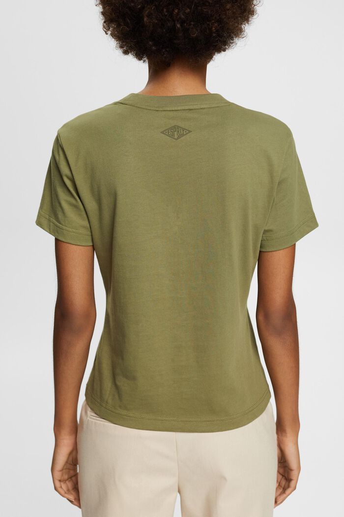 LOGO標誌印花棉質T恤, 橄欖綠, detail image number 3