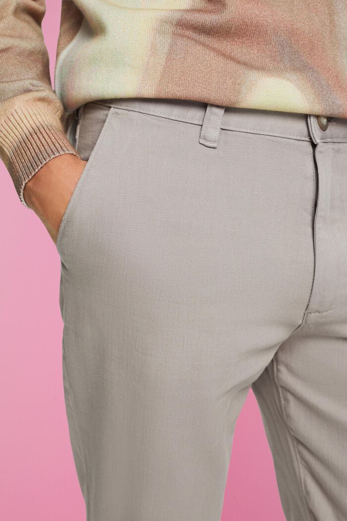 寬鬆錐形全棉長褲, 淺灰色, detail image number 2