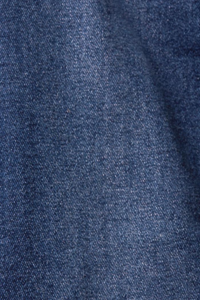 高腰直腳牛仔褲, BLUE DARK WASHED, detail image number 5