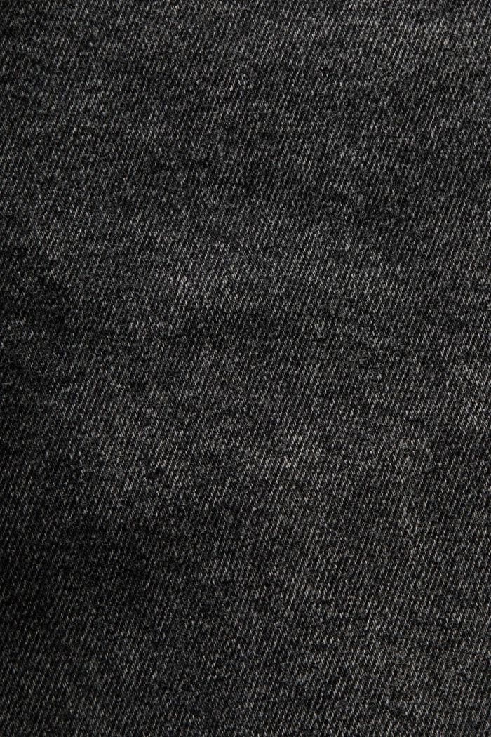 ‌高腰復古修身牛仔褲, 淺灰色, detail image number 4