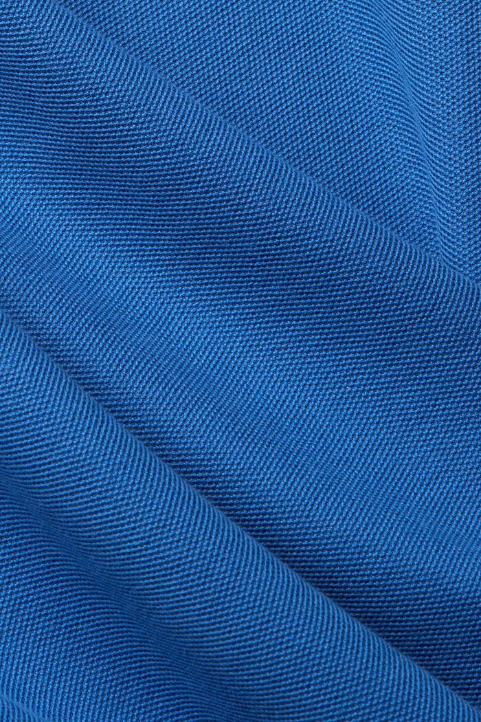 長袖珠地 Polo 衫, 藍色, detail image number 1