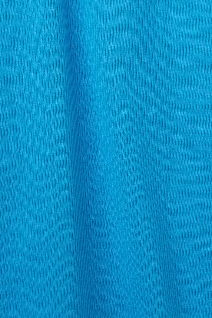 彈力棉羅紋平織布背心, 藍色, detail image number 5
