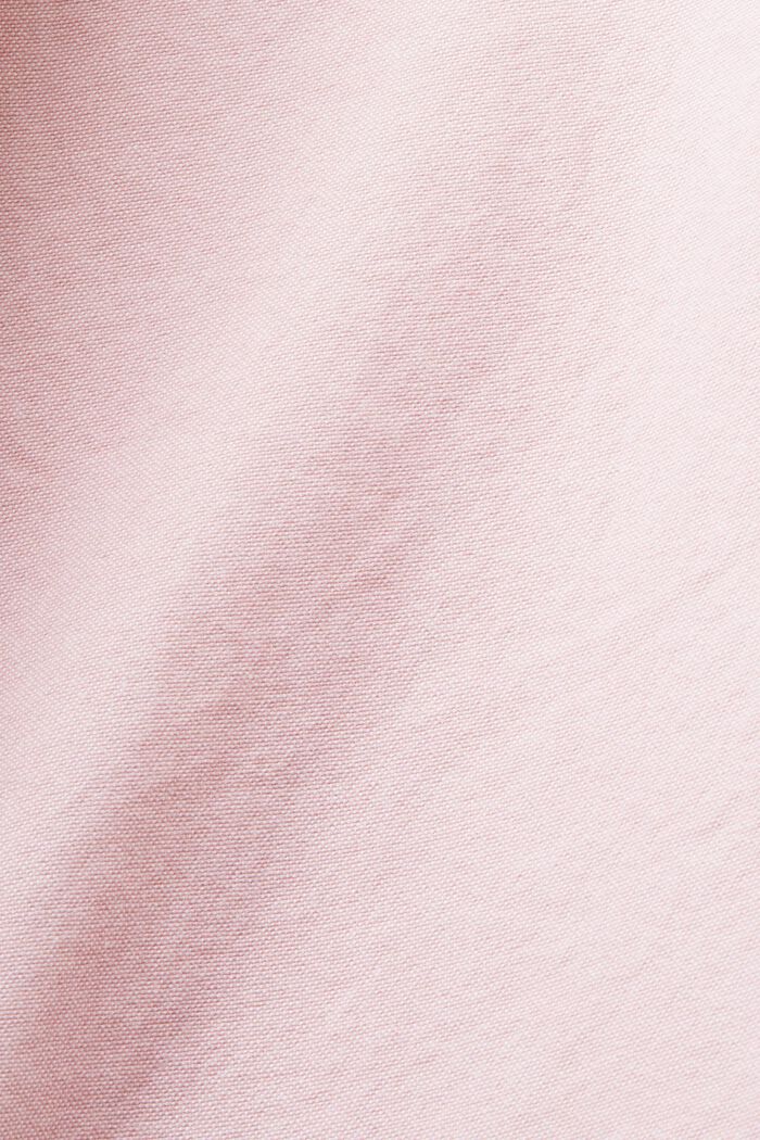 ‌棉質府綢扣角領恤衫, 粉紅色, detail image number 4