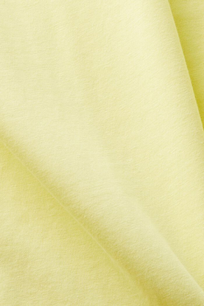 棉質平織布印花T恤, 淺黃色, detail image number 5