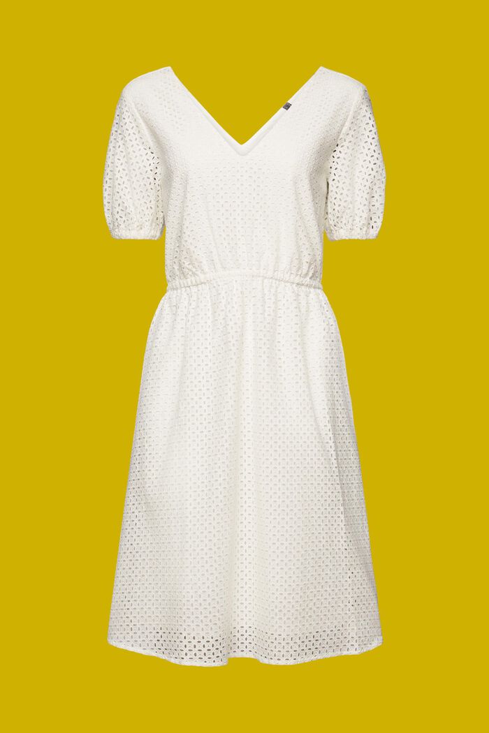蕾絲棉質連身裙, 白色, detail image number 5