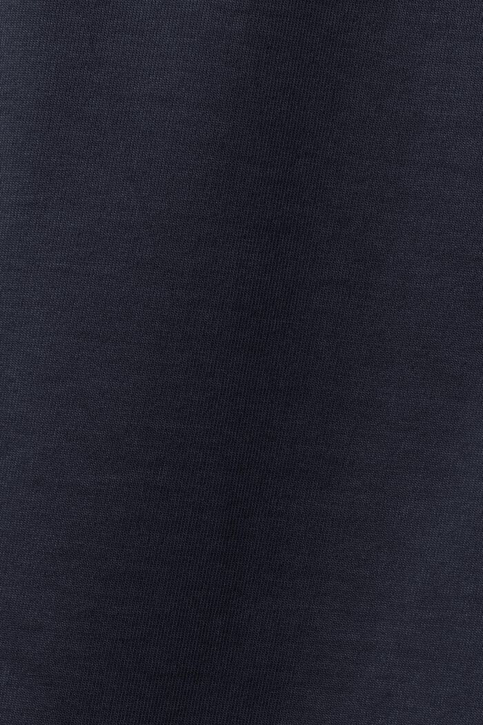‌超大廓形棉質平織布LOGO標誌T恤, 海軍藍, detail image number 5