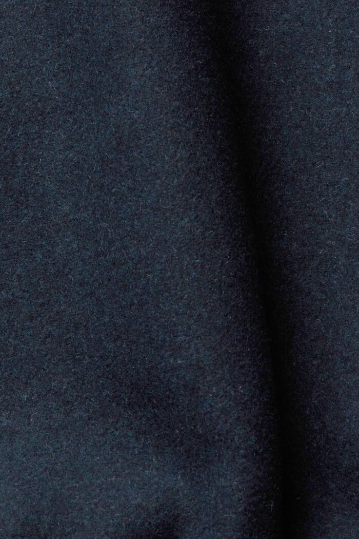 羊毛混紡飛行員外套, 藍綠色, detail image number 1