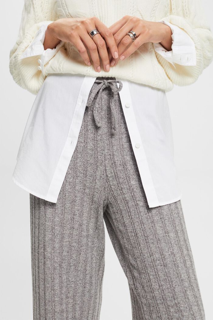 ‌羅紋針織裙褲, 灰色, detail image number 2
