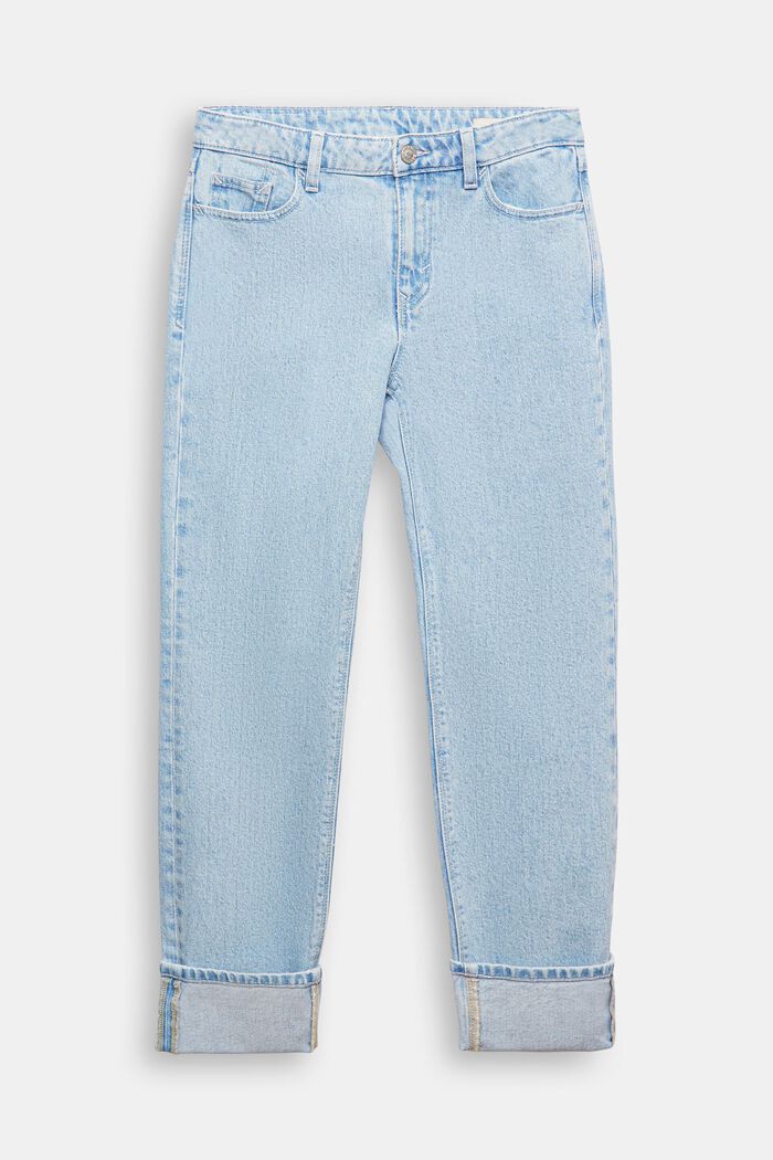 Mid-rise straight leg jeans, BLUE BLEACHED, detail image number 6