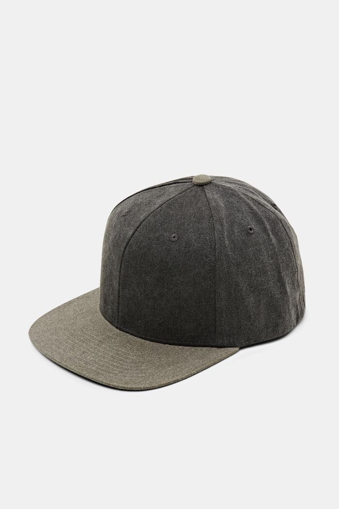 純棉平簷帽, 黑色, detail image number 0