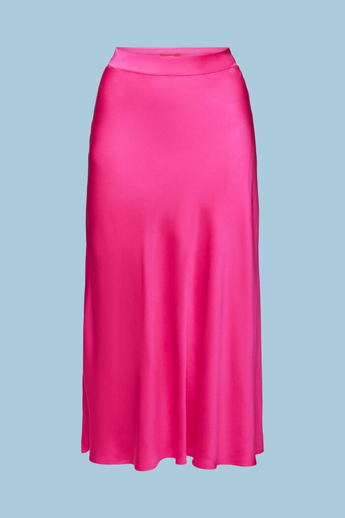 ‌緞面中長款半身裙, 桃紅色, detail image number 5