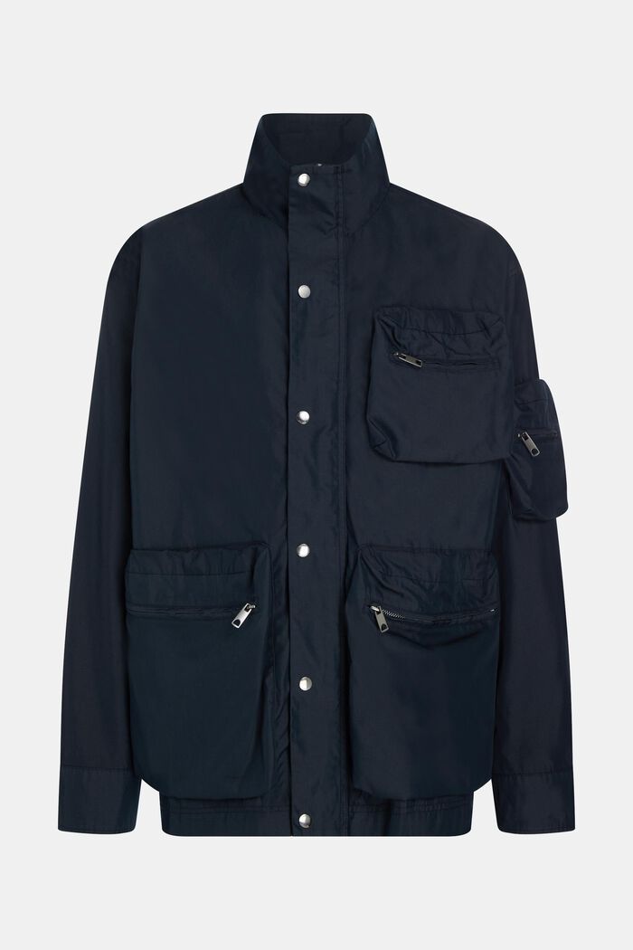 Made of recycled material: jacket with pockets, NAVY, detail image number 1