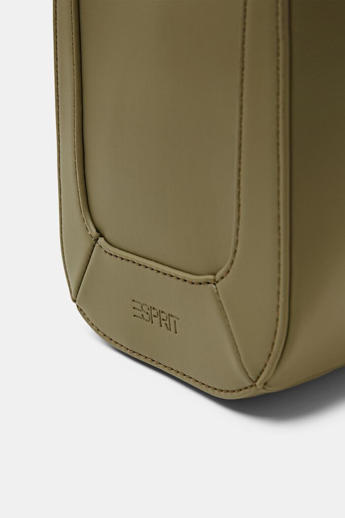 人造皮革斜背手機包, 橄欖綠, detail image number 1