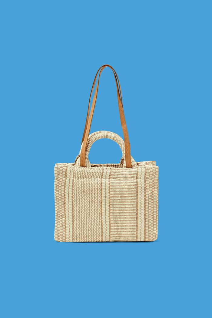 Orlane小號黃麻購物袋, 米色, detail image number 0