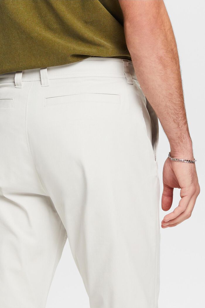 Stretch-Twill Straight Tapered Chino Pants, LIGHT GREY, detail image number 3