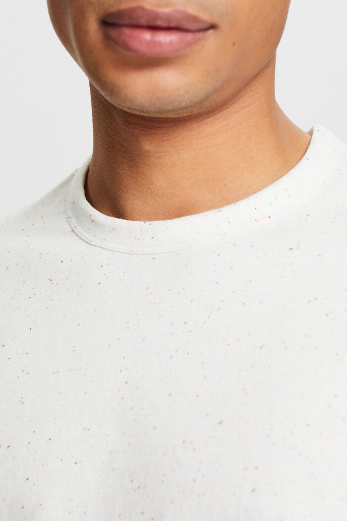 ‌霜絮紋理T恤, 米色, detail image number 3