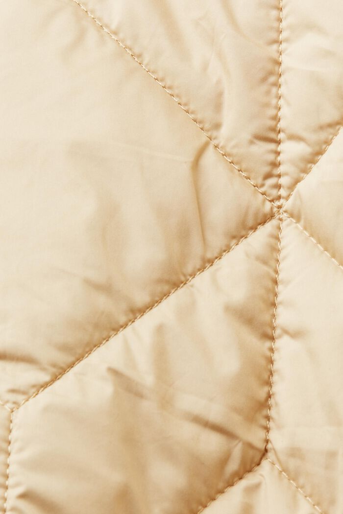 ‌循環再生：泰迪絨襯裡絎縫夾克, 米色, detail image number 5