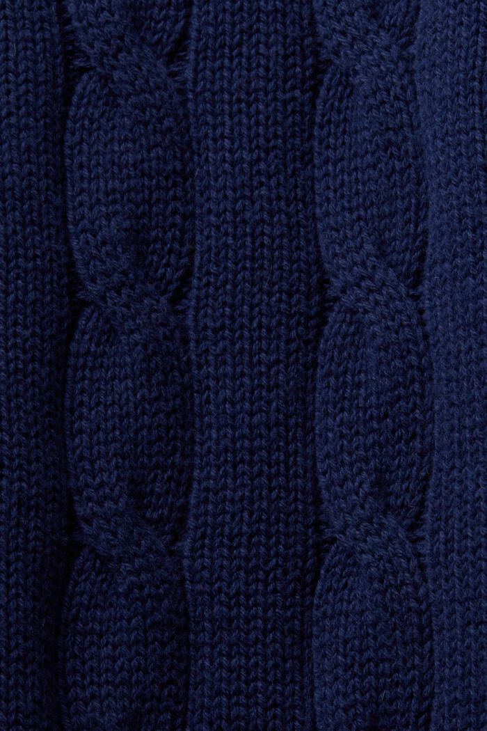 海豚LOGO鑲邊套頭毛衣, 深藍色, detail image number 3